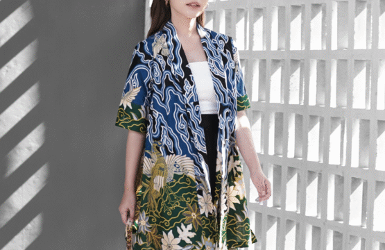 Batik Trusmi Outer Motif Aokiji Biru RML