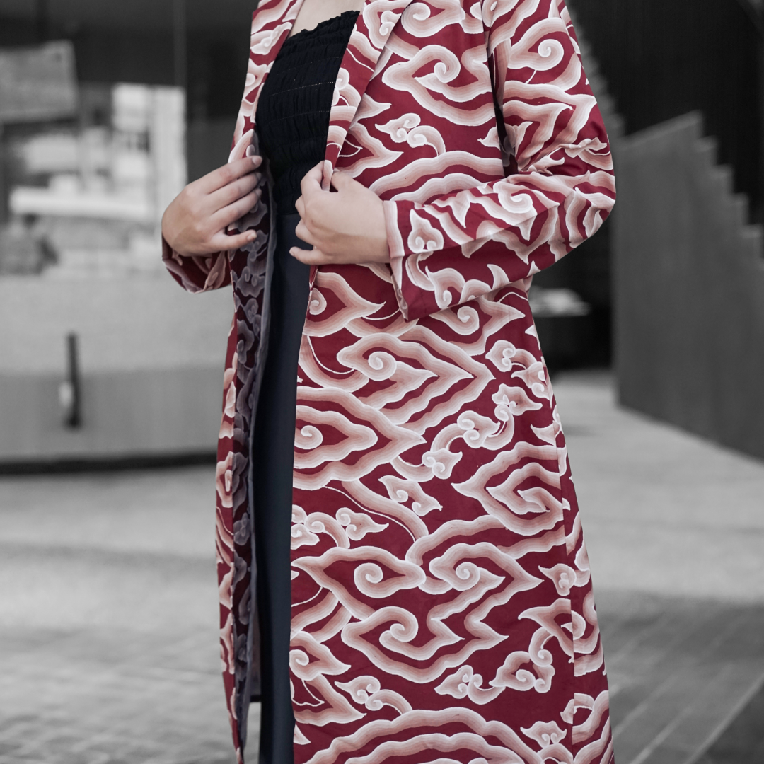 Batik Trusmi Batik Tulis 5D Premium - Outer Mega Mendung Lesti - Gambar 3