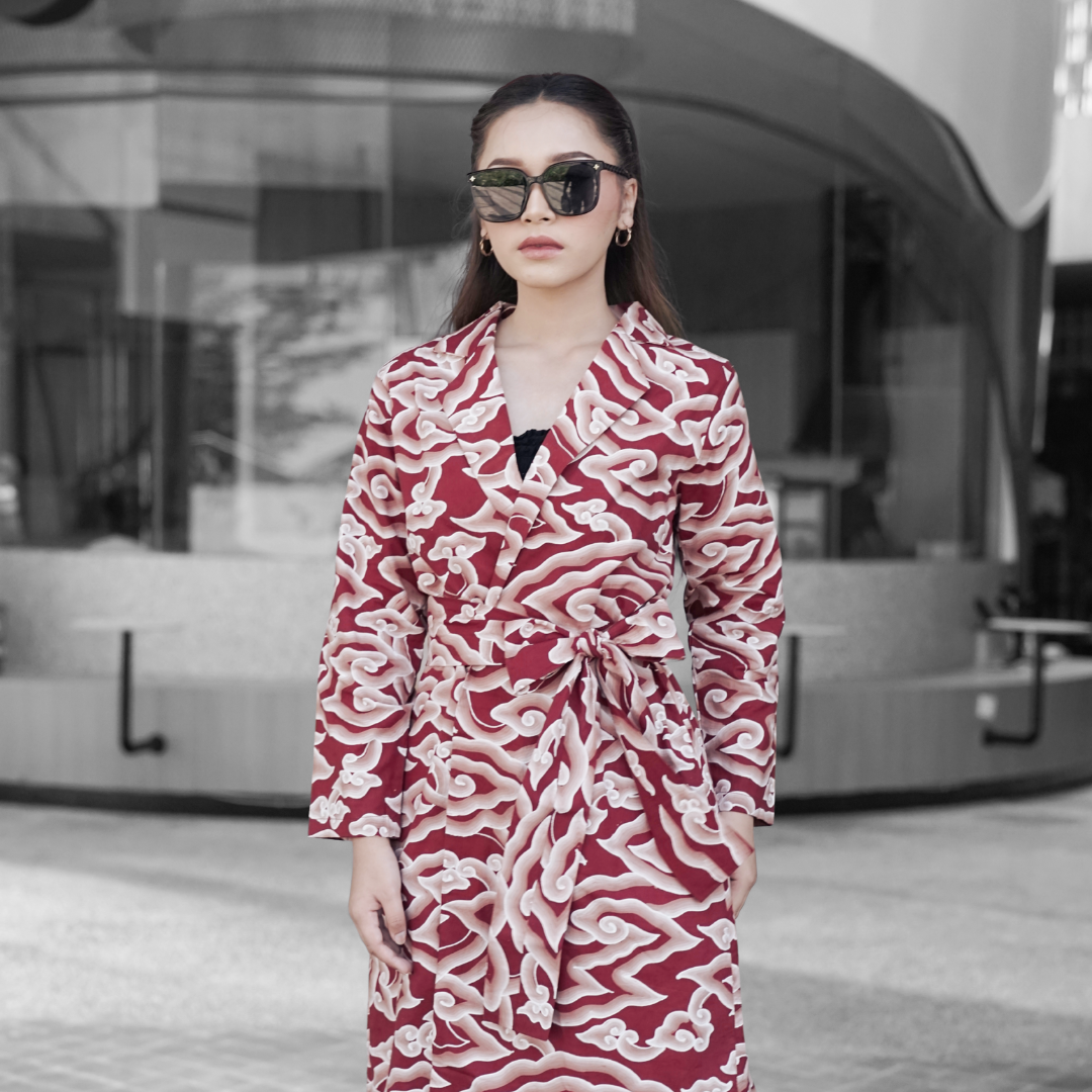 Batik Trusmi Batik Tulis 5D Premium - Outer Mega Mendung Lesti - Gambar 2