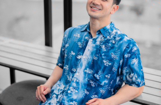 Batik Trusmi Biru Sagara Series - Kemeja Sea