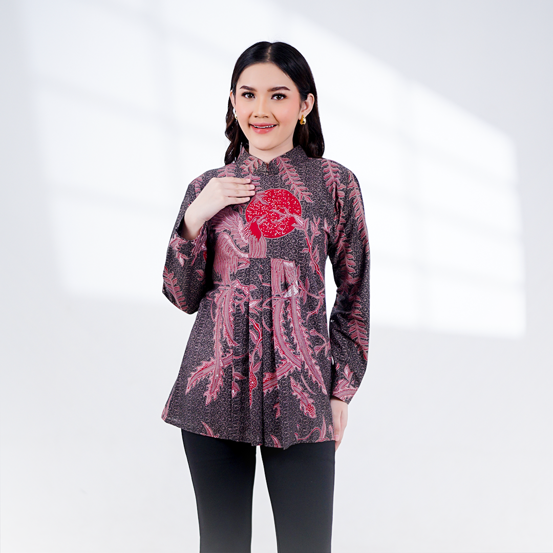 Batik Trusmi Blouse Motif Gama Ungu