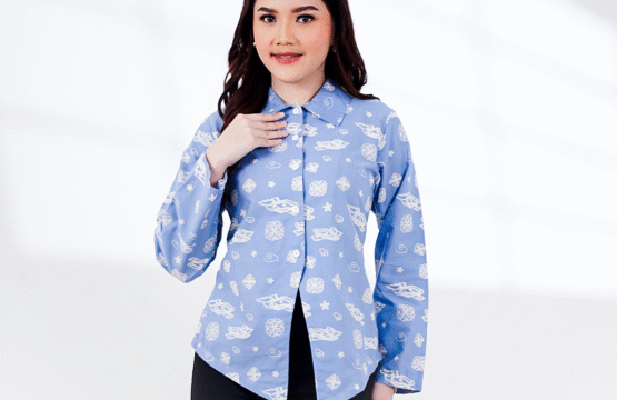 Batik Trusmi Blouse Batik Lysia AAB Biru MYD