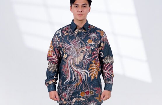 Batik Trusmi Kemeja RG 21708 Navy PR