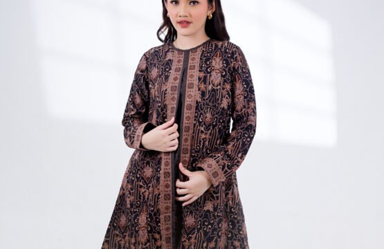 Tunik Batik Wanita Motif Mega Mendung Seroja RML