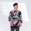 Batik Trusmi Kemeja Silk 2269 Hitam