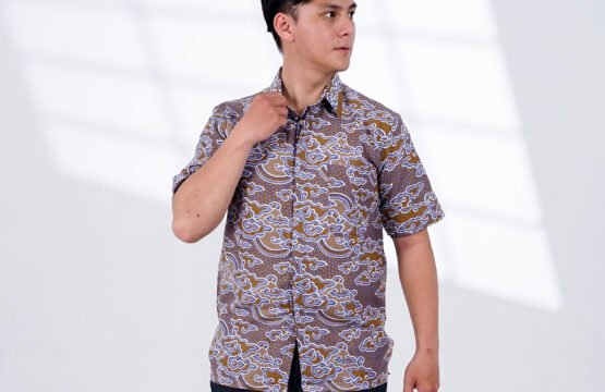Batik Trusmi Motif Mega Mendung – Hem Batik Pastel Senja