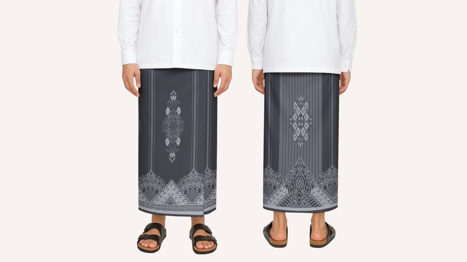 Batik Trusmi Sarung Mega Mendung - Motif Gunungan Kombinasi Parang - Gambar 3