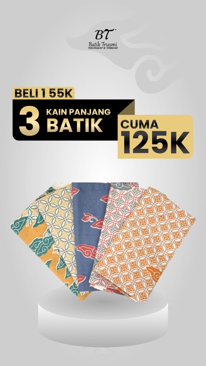 Batik Trusmi Motif Mega Mendung Kain Batik ALS | Beli 3 Lebih Murah