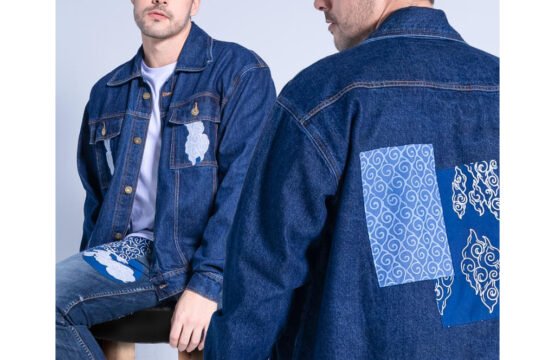 Batik Trusmi Mega Mendung Denim Life Series Jaket Kombinasi