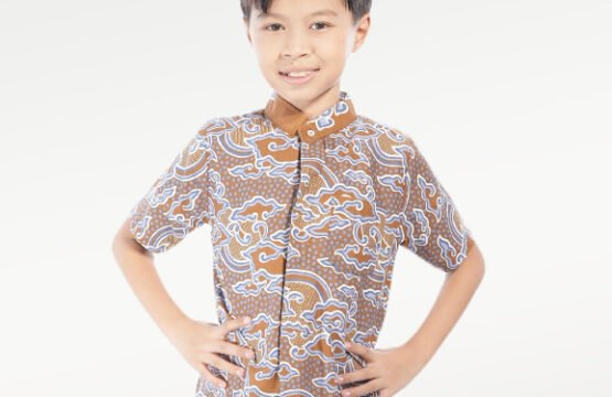 Batik Trusmi Hem Batik Anak- Motif Mega Mendung Senja CKT