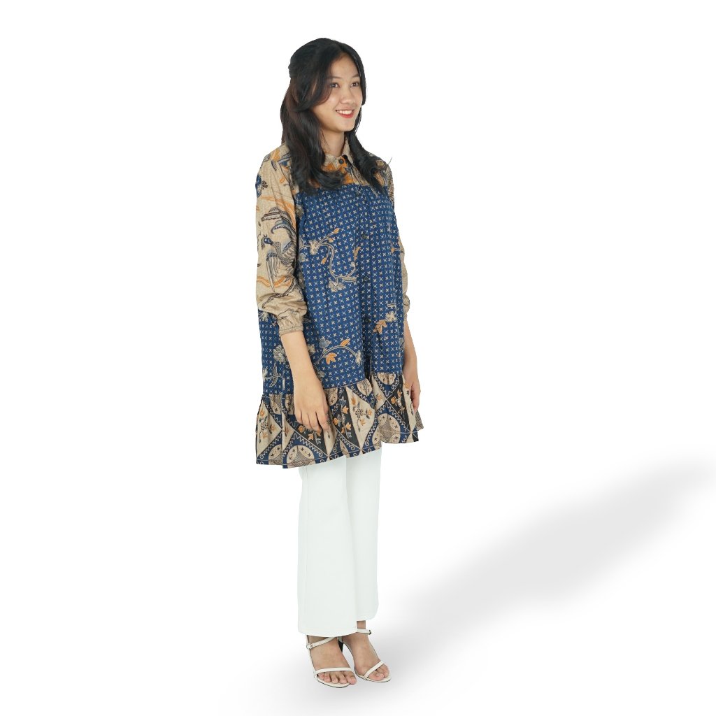 Batik Trusmi Tunik Batik Alisan Motif Burung Kombinasi - Gambar 6