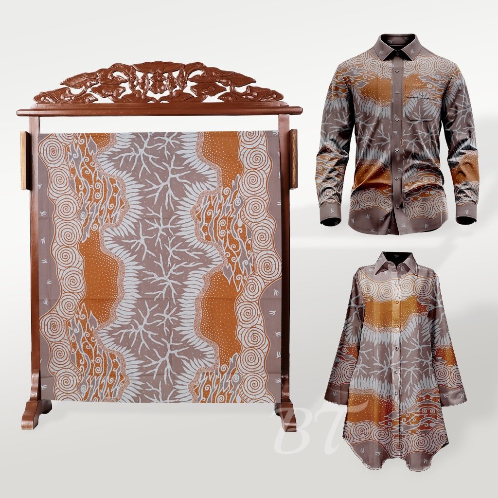 Batik Trusmi Motif Kombinasi Mega Mendung Kain Batik Akar ALS – Beli 3 Lebih Murah - Gambar 2