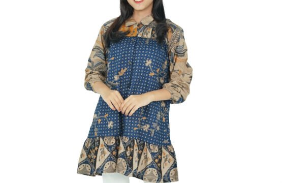 Batik Trusmi Tunik Batik Alisan Motif Burung Kombinasi
