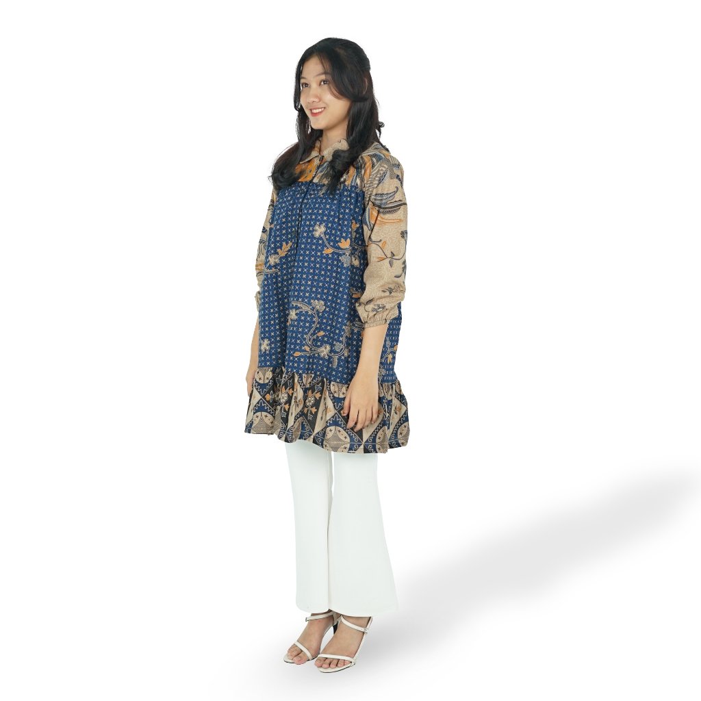 Batik Trusmi Tunik Batik Alisan Motif Burung Kombinasi - Gambar 5