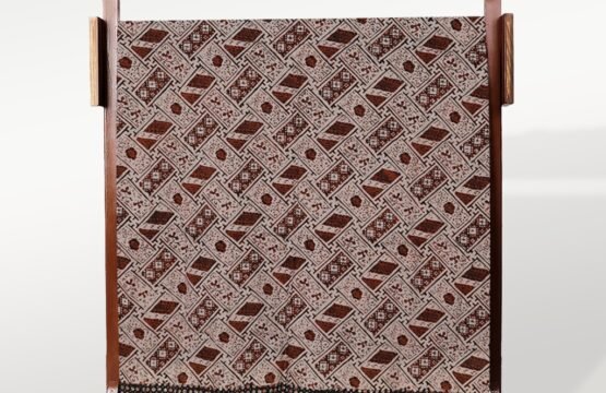 Batik Trusmi Kain Panjang Bahan Dobby - Batik Cap Tembokan Coklat