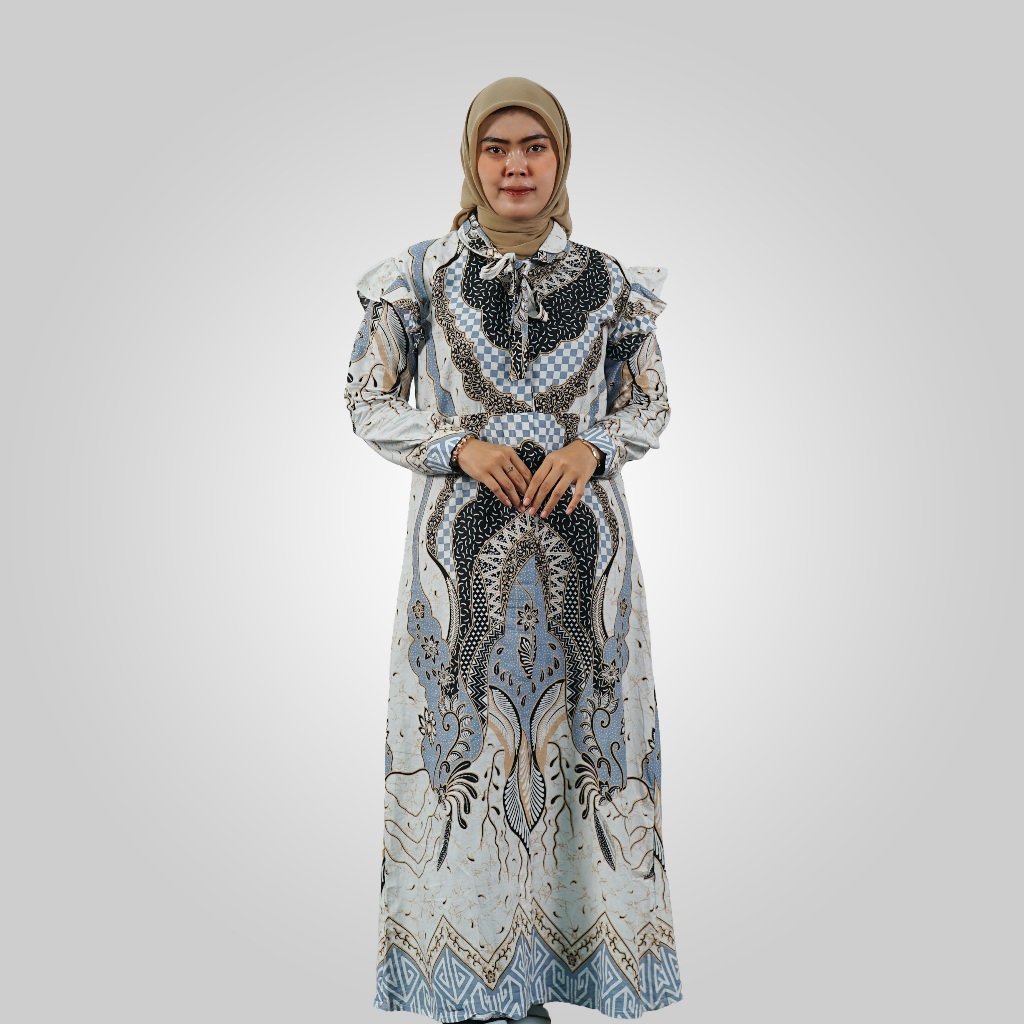 Batik Trusmi Gamis Laskar Abu