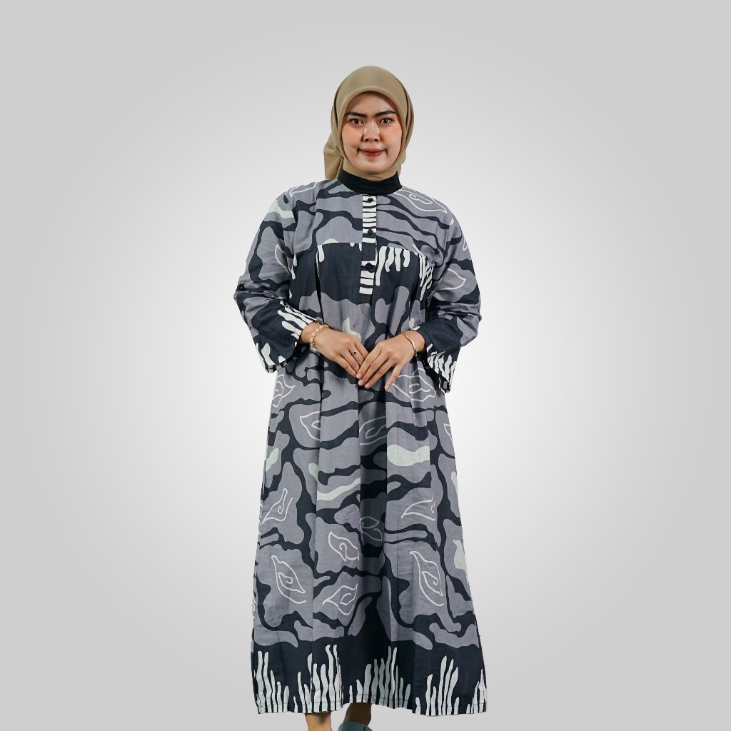 Batik Trusmi Gamis Jumbo Megamendung Purana
