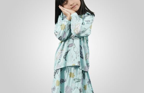 Batik Trusmi One Set Anak Rok Kayla Biru Mei
