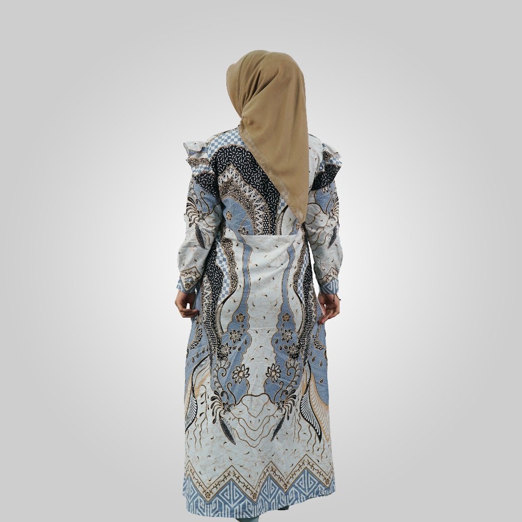 Batik Trusmi Gamis Laskar Abu - Gambar 4