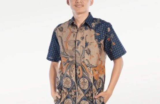 Batik Trusmi Kemeja Batik Burung Kombinasi Alisan