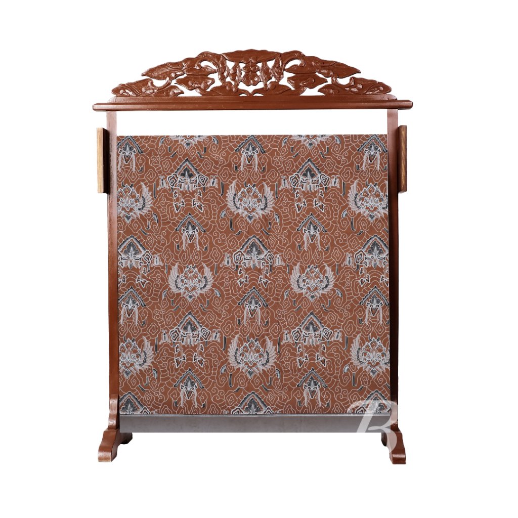 Batik Trusmi Kain Mega Mendung Cakara Cokelat HBT