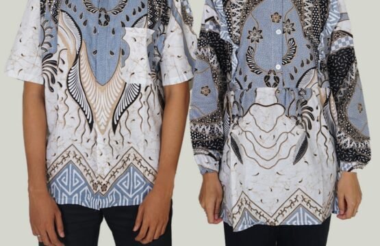 Batik Trusmi Set Couple Blouse & Hem Laskar Abu
