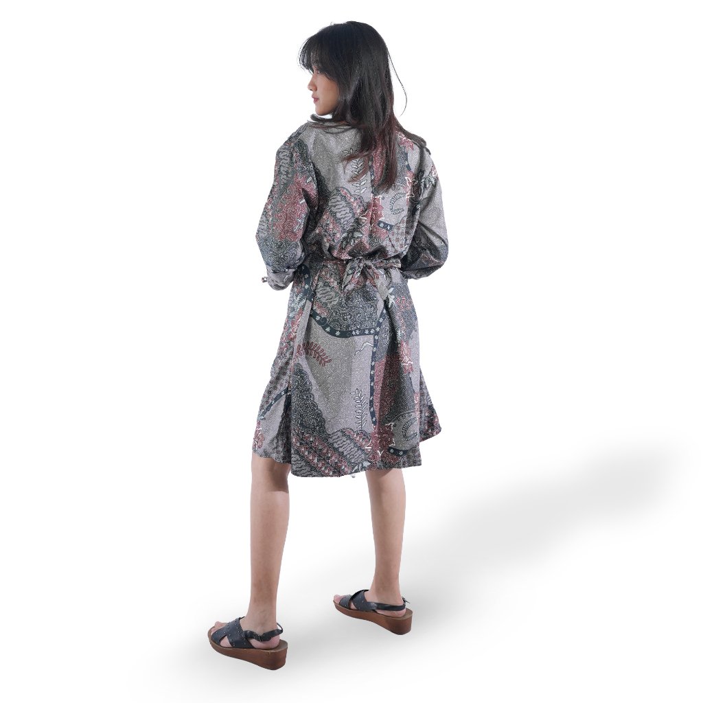 Batik Trusmi Tunik Batik - Kombinasi Ungu RMP LT BUL - Gambar 6