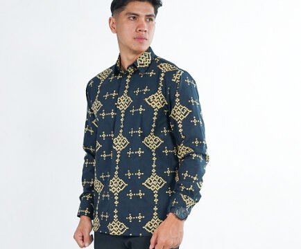 Kemeja Reguler Batik Motif Light AAB Hitam KBT
