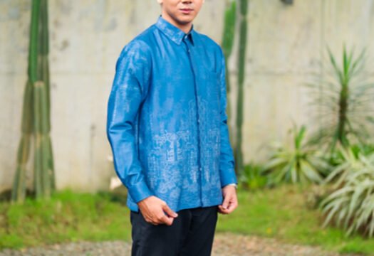 Batik Trusmi Kemeja Baraka Navy – Batik Koleksi Ramadhan Garatris
