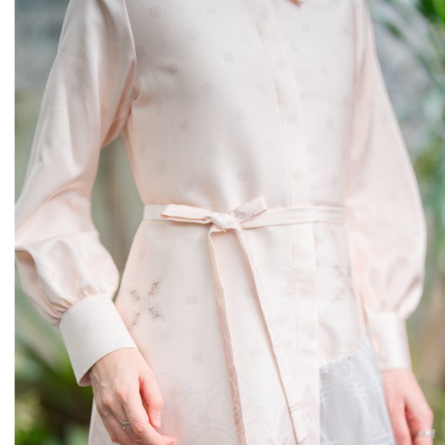 Batik Trusmi Tunik Wanita Lebaran Selara Garatris Series Cream - Gambar 2