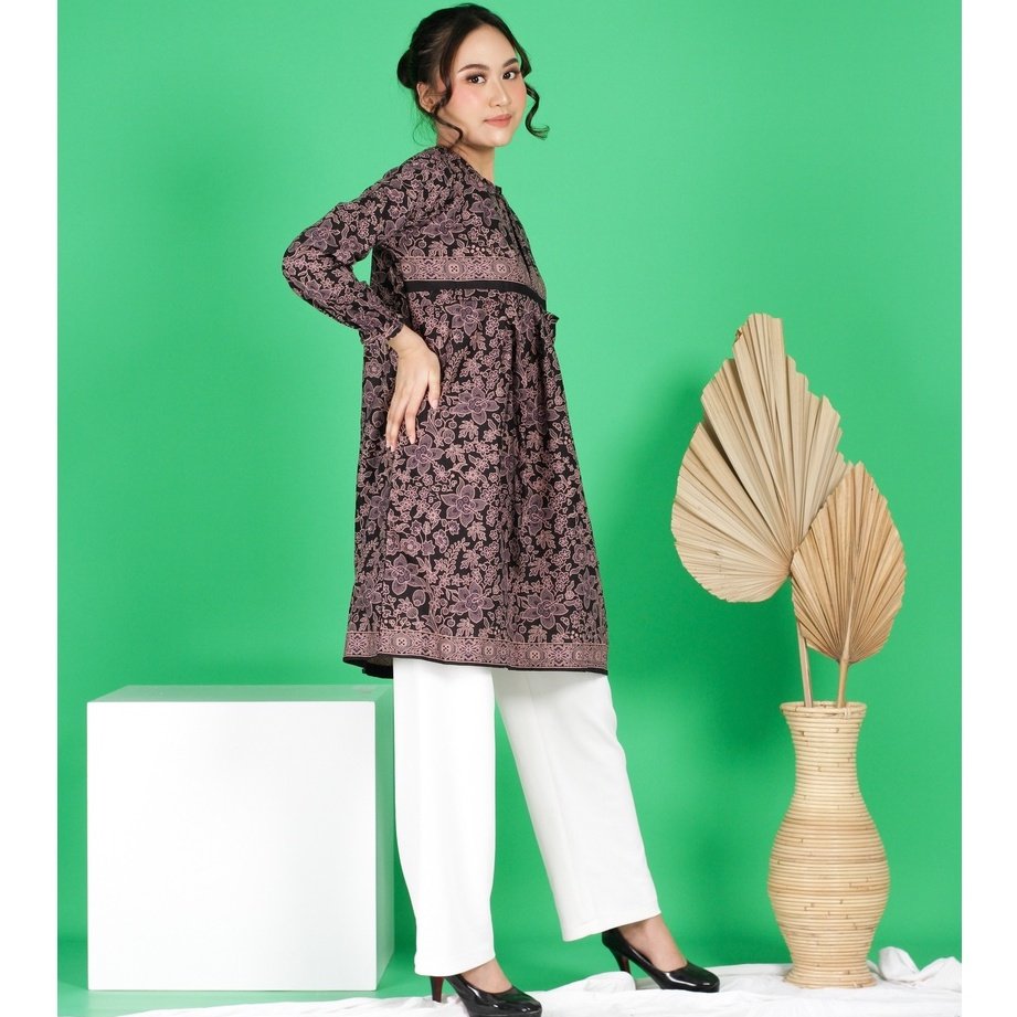 Batik Trusmi Tunik Batik - Motif Bunga Balian Encim - Gambar 2