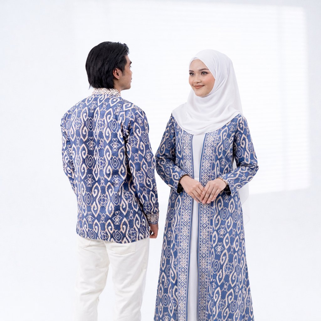 Batik Trusmi Set Couple Outer Batik dan Kemeja Batik Motif Thofu - Gambar 6