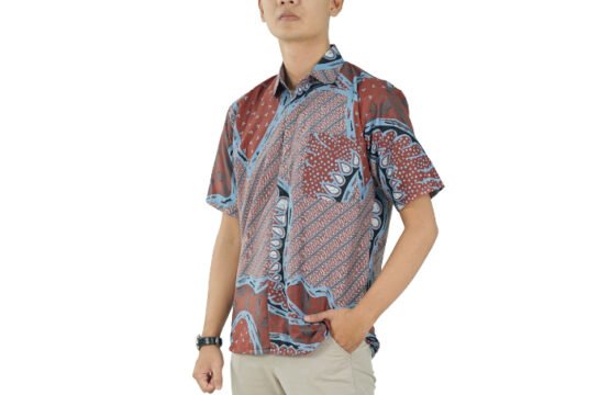 Batik Trusmi Hem Batik Pria Motif CCNG BUL