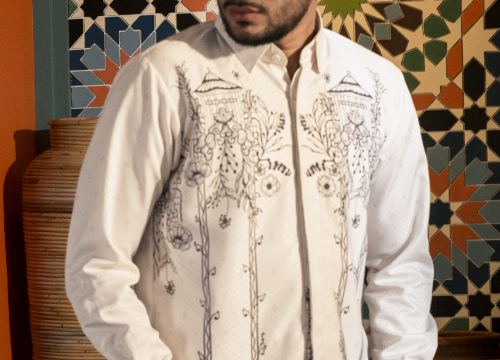 Kemeja Batik Putih - Sahasya Rama
