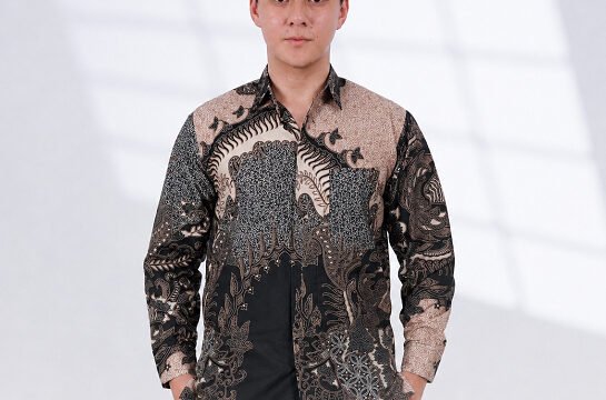 Kemeja Batik Pria Motif Gajah Mada Cokelat BUL