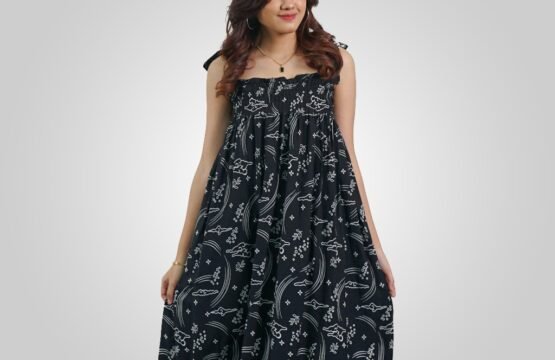 Dress Batik Wanita Kavaya Warna Hitam MOP