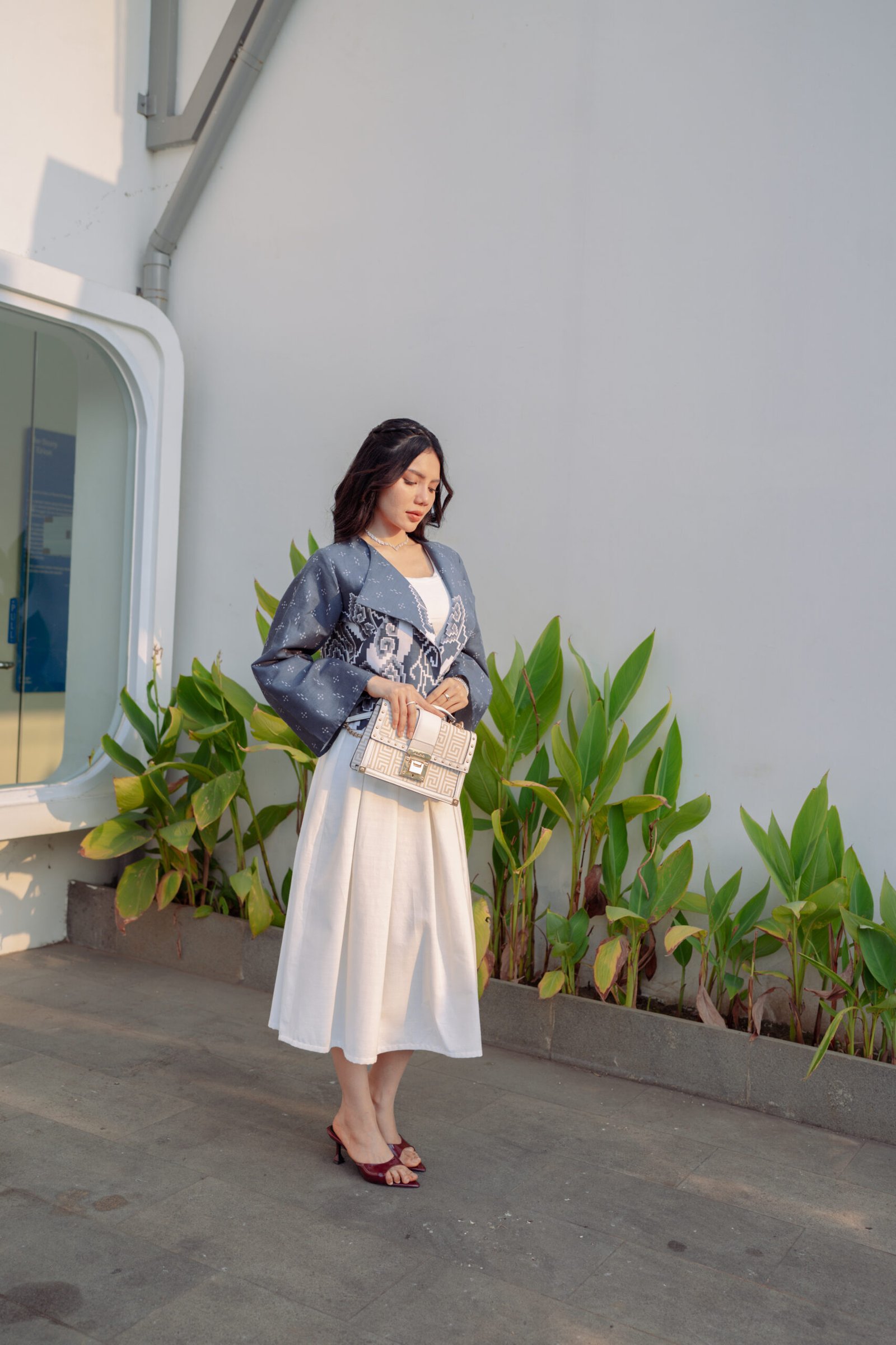 BATIK TRUSMI Atasan Wanita Outer Batik Meghan Biru RML - Gambar 7