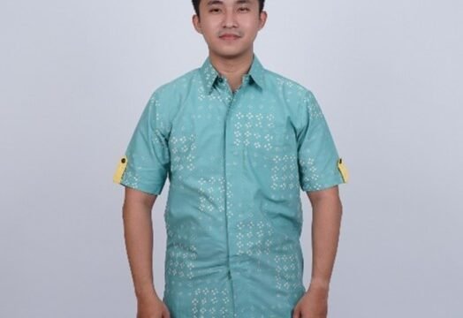 BATIK TRUSMI Kemeja Katun Batik Pria Premium Batik Motif Kombinasi Ryan Sage NA